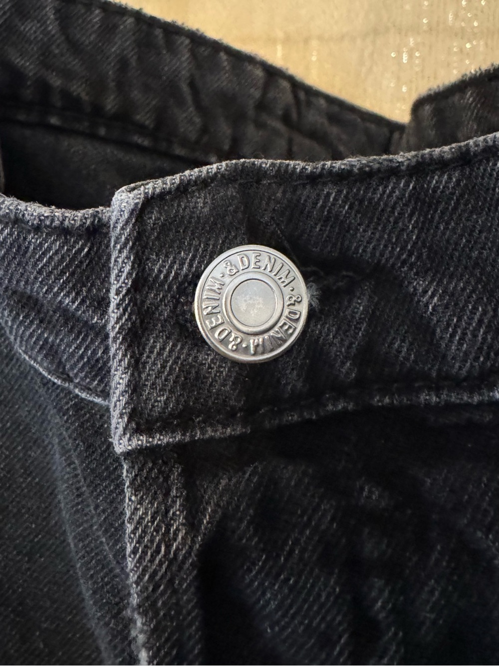 & Denim Black Button Fly Jeans - Picture 3 of 8